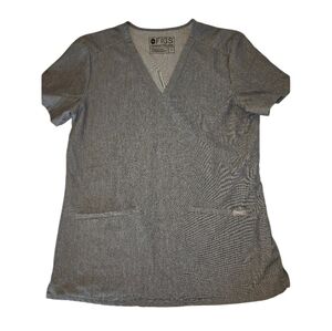 Figs Gray Women's Scrub Top Work Nurse Size Small Very Clean Size Small